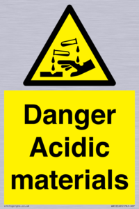 WN16549: Danger Acidic materials