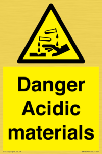 WN16549: Danger Acidic materials