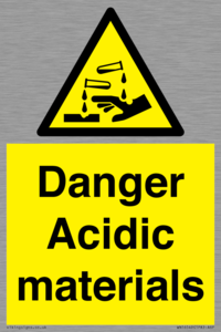 WN16549: Danger Acidic materials