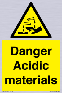 WN16549: Danger Acidic materials