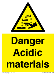 WN16549: Danger Acidic materials