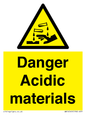 WN16549: Danger Acidic materials