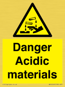 WN16549: Danger Acidic materials