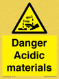 WN16549: Danger Acidic materials