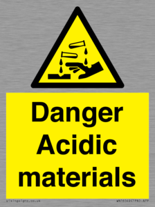 WN16549: Danger Acidic materials