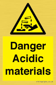 WN16549: Danger Acidic materials