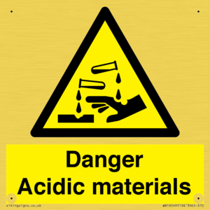 WN16549: Danger Acidic materials