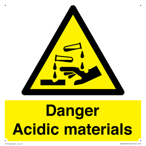 WN16549: Danger Acidic materials
