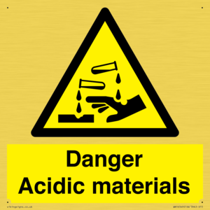 WN16549: Danger Acidic materials