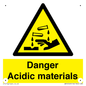 WN16549: Danger Acidic materials