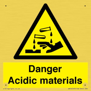 WN16549: Danger Acidic materials