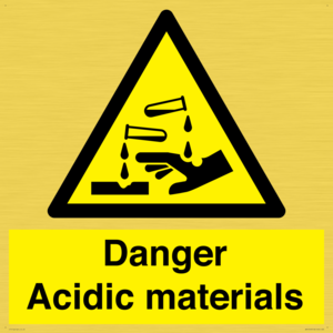 WN16549: Danger Acidic materials
