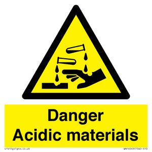 WN16549: Danger Acidic materials