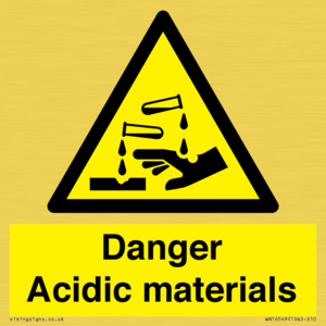 WN16549: Danger Acidic materials