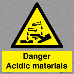 WN16549: Danger Acidic materials