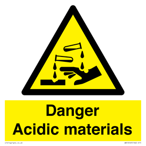 WN16549: Danger Acidic materials