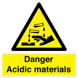 WN16549: Danger Acidic materials