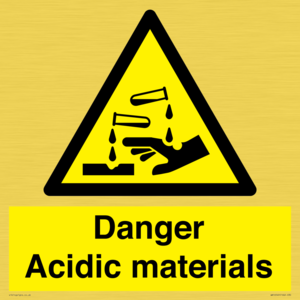 WN16549: Danger Acidic materials