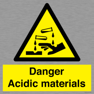 WN16549: Danger Acidic materials