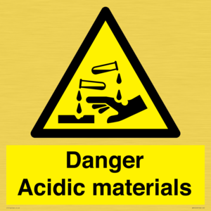 WN16549: Danger Acidic materials
