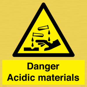 WN16549: Danger Acidic materials