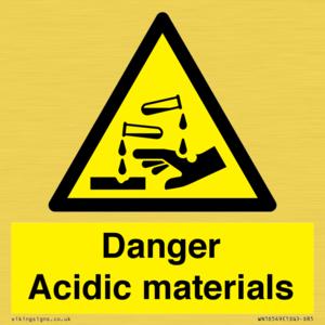 WN16549: Danger Acidic materials