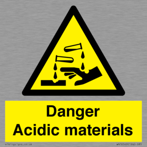 WN16549: Danger Acidic materials