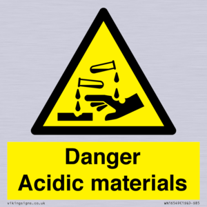 WN16549: Danger Acidic materials