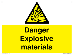 WN16551: Danger Explosive materials