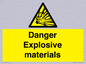 WN16551: Danger Explosive materials
