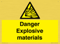 WN16551: Danger Explosive materials