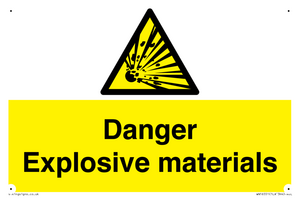 WN16551: Danger Explosive materials