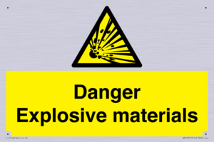 WN16551: Danger Explosive materials