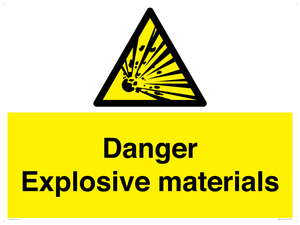 WN16551: Danger Explosive materials
