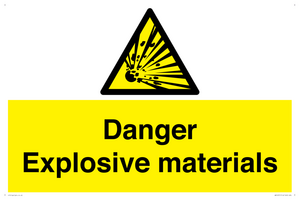 WN16551: Danger Explosive materials