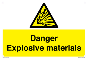 WN16551: Danger Explosive materials