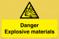 WN16551: Danger Explosive materials