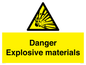 WN16551: Danger Explosive materials