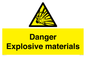 WN16551: Danger Explosive materials