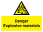 WN16551: Danger Explosive materials