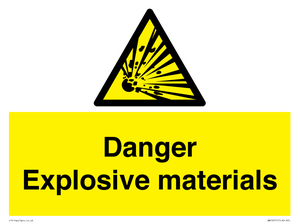 WN16551: Danger Explosive materials
