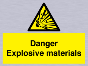 WN16551: Danger Explosive materials