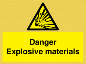 WN16551: Danger Explosive materials