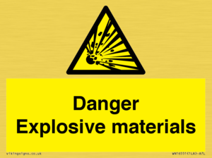WN16551: Danger Explosive materials