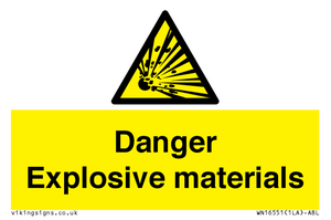 WN16551: Danger Explosive materials