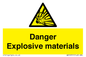 WN16551: Danger Explosive materials