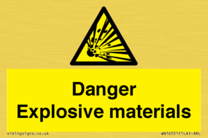WN16551: Danger Explosive materials