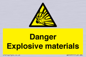WN16551: Danger Explosive materials