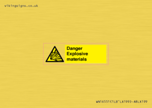 WN16551: Danger Explosive materials