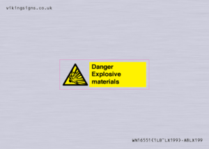 WN16551: Danger Explosive materials